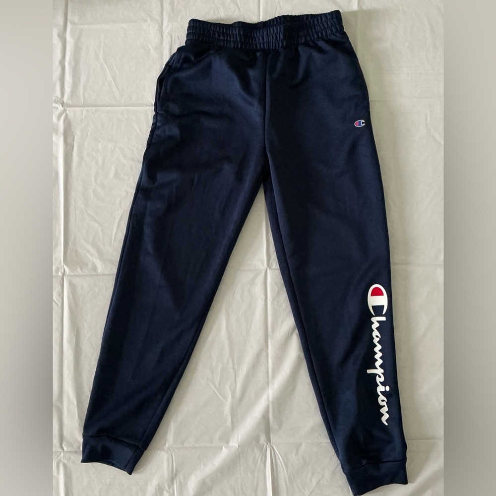 Champion Boys Joggers 10/12 Navy Blue Athletic Sweatpants